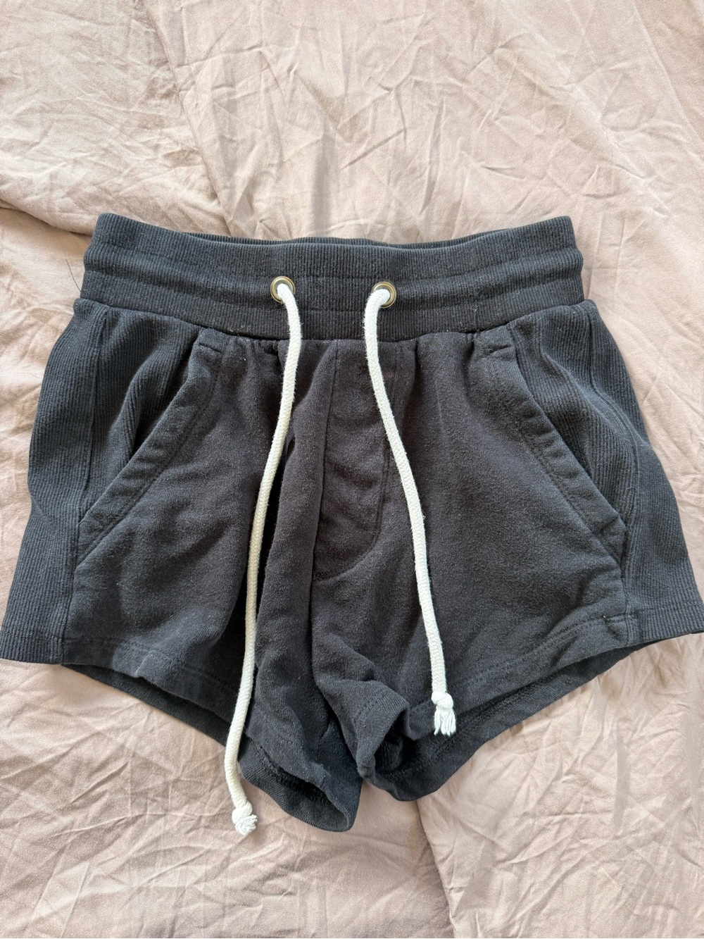 reflex black sweat shorts
